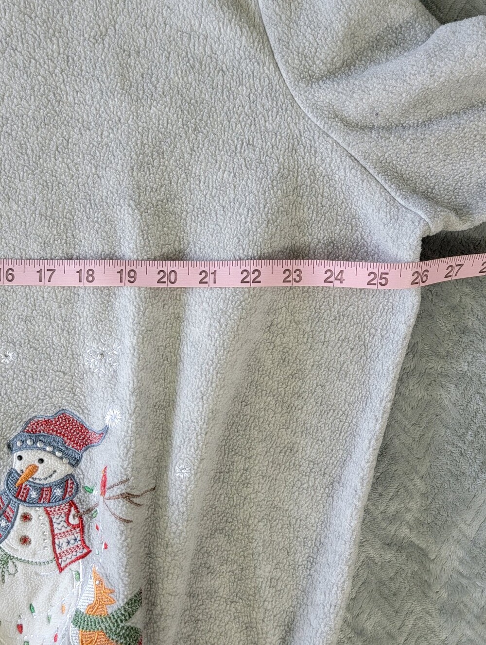 Alfred Dunner Classic Sweatshirt 3X Gray Crewneck Embroidered Christmas Snowman - Picture 8 of 9